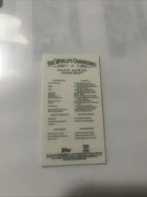 2022 Topps Allen & Ginter Hank Aaron baseball card Silver Portrait for baseball trading