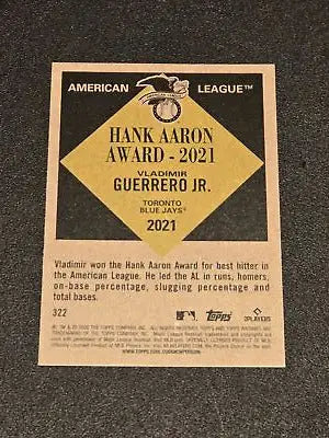 Baseball card back of Vladimir Guerrero from Topps Archives featuring Toronto Blue Jays player