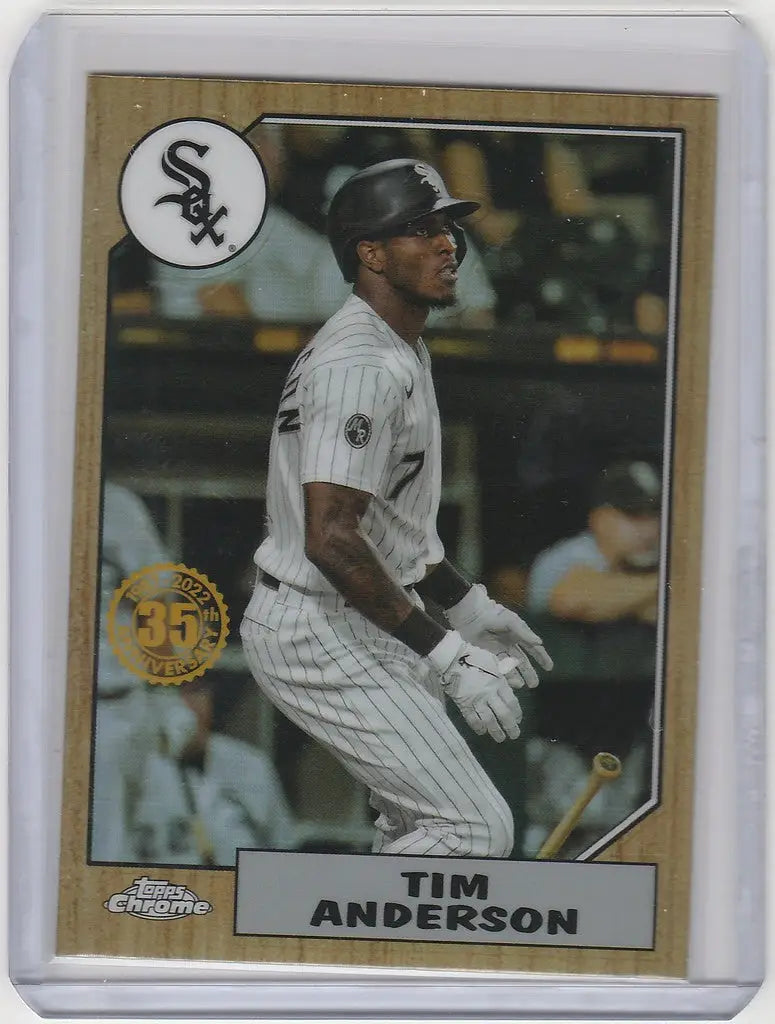 Tim Anderson Chicago White Sox baseball card from 2022 Topps Chrome set