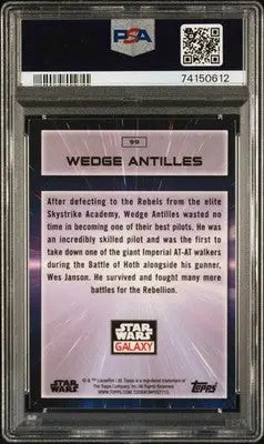 Graded Star Wars trading card 2022 Topps Chrome Star Wars Galaxy Wedge Antilles