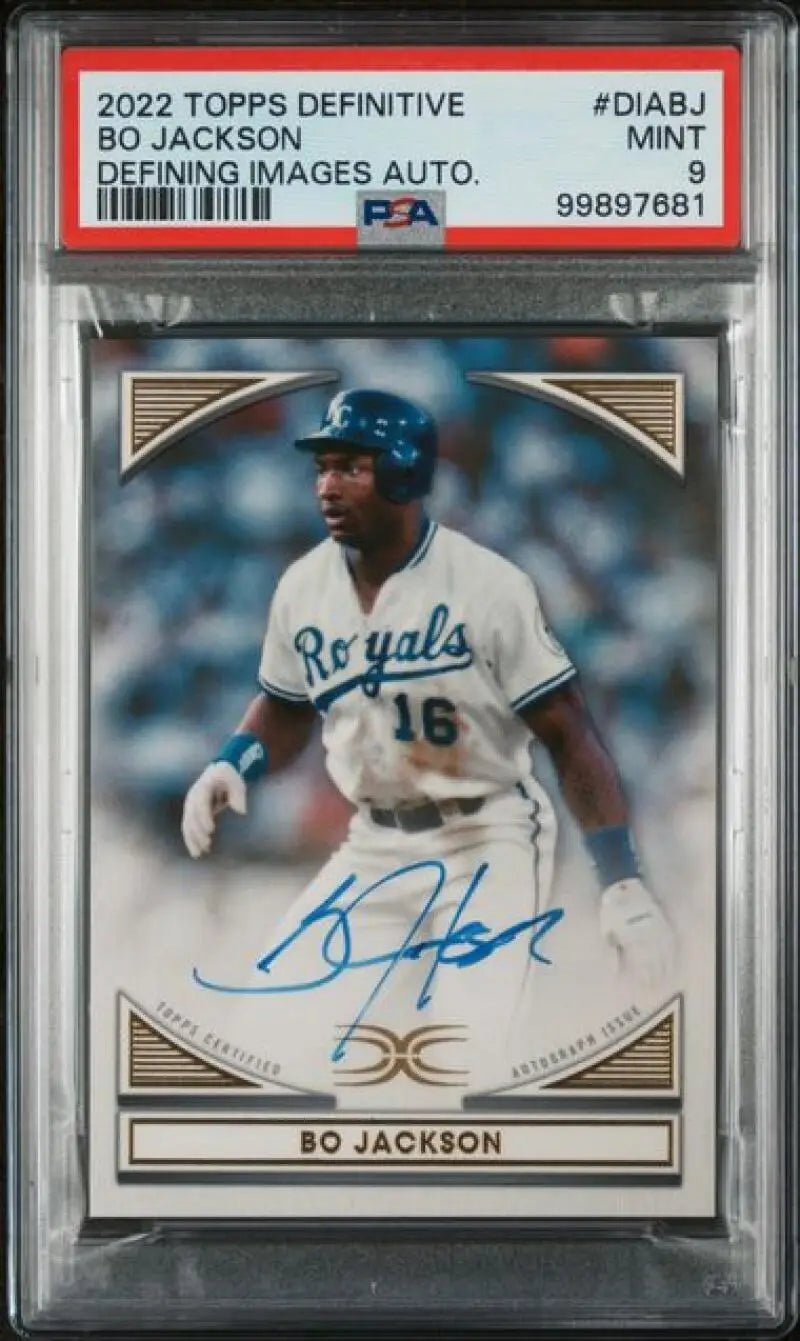 PSA-graded 2022 Topps Definitive Bo Jackson Kansas City Royals Baseball Card #16