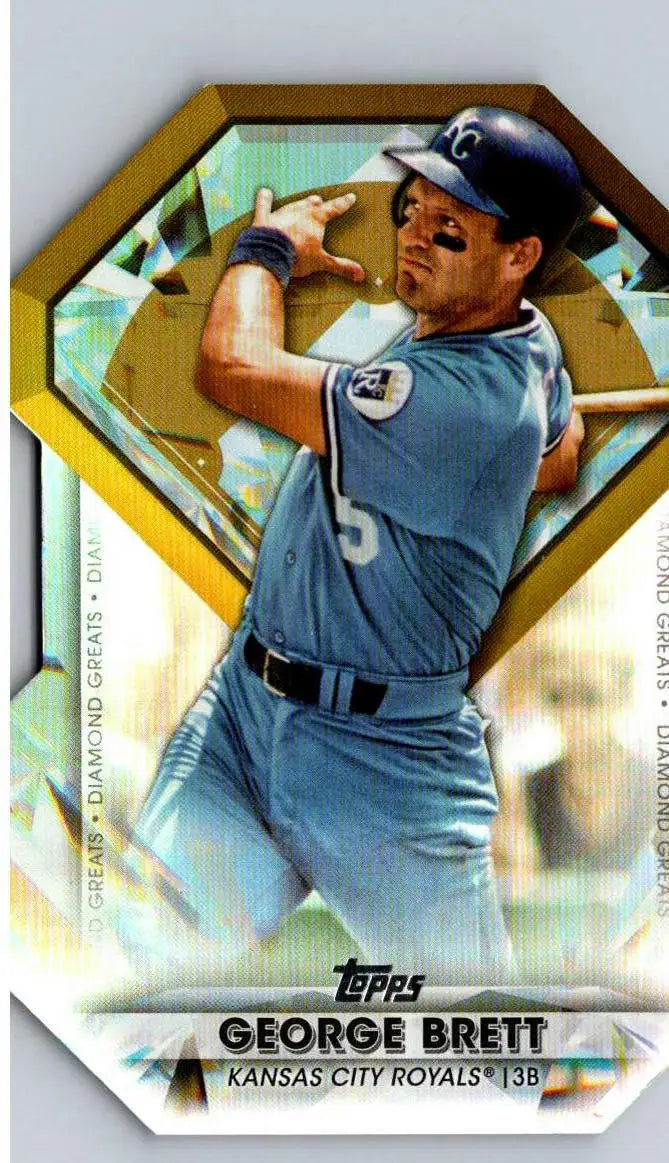 George Brett Diamond Greats die cut baseball card from 2022 Topps Brett Diamond Greats series