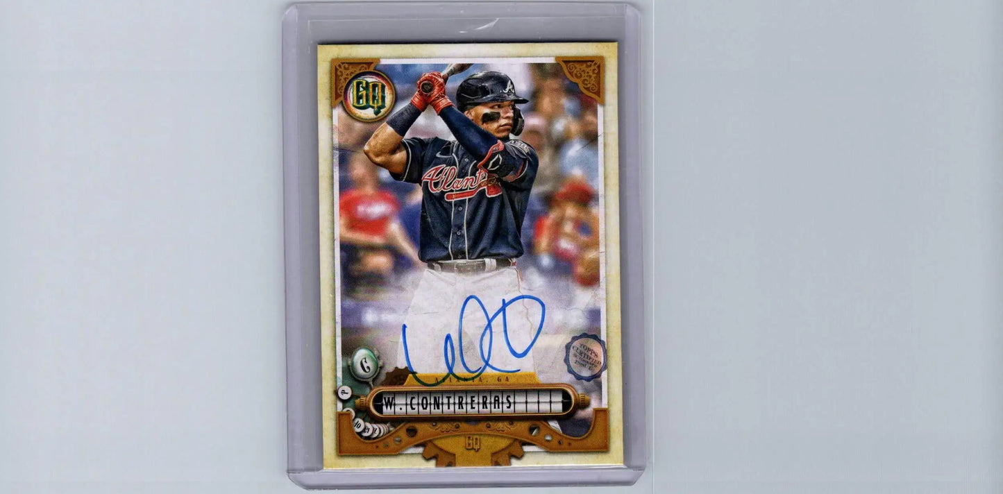 Signed baseball card of William Contreras from 2022 Topps Gypsy Queen Contreras GQ Autographs