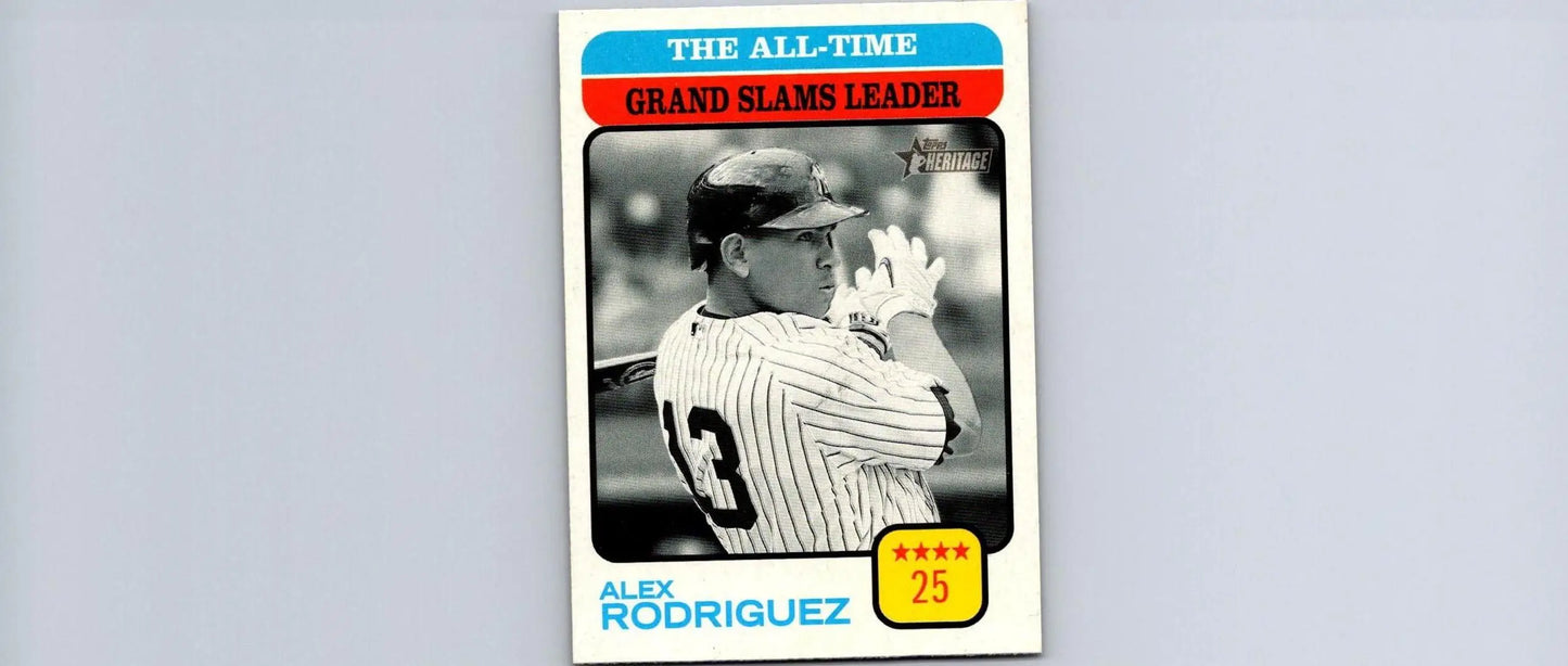 Alex Rodriguez trading card from 2022 Topps Heritage #478 baseball collection
