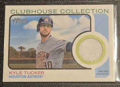 Kyle Tucker baseball card from 2022 Topps Heritage Kyle Tucker Clubhouse Collection
