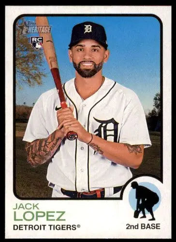 Jack Lopez baseball card from 2022 Topps Heritage High Number series