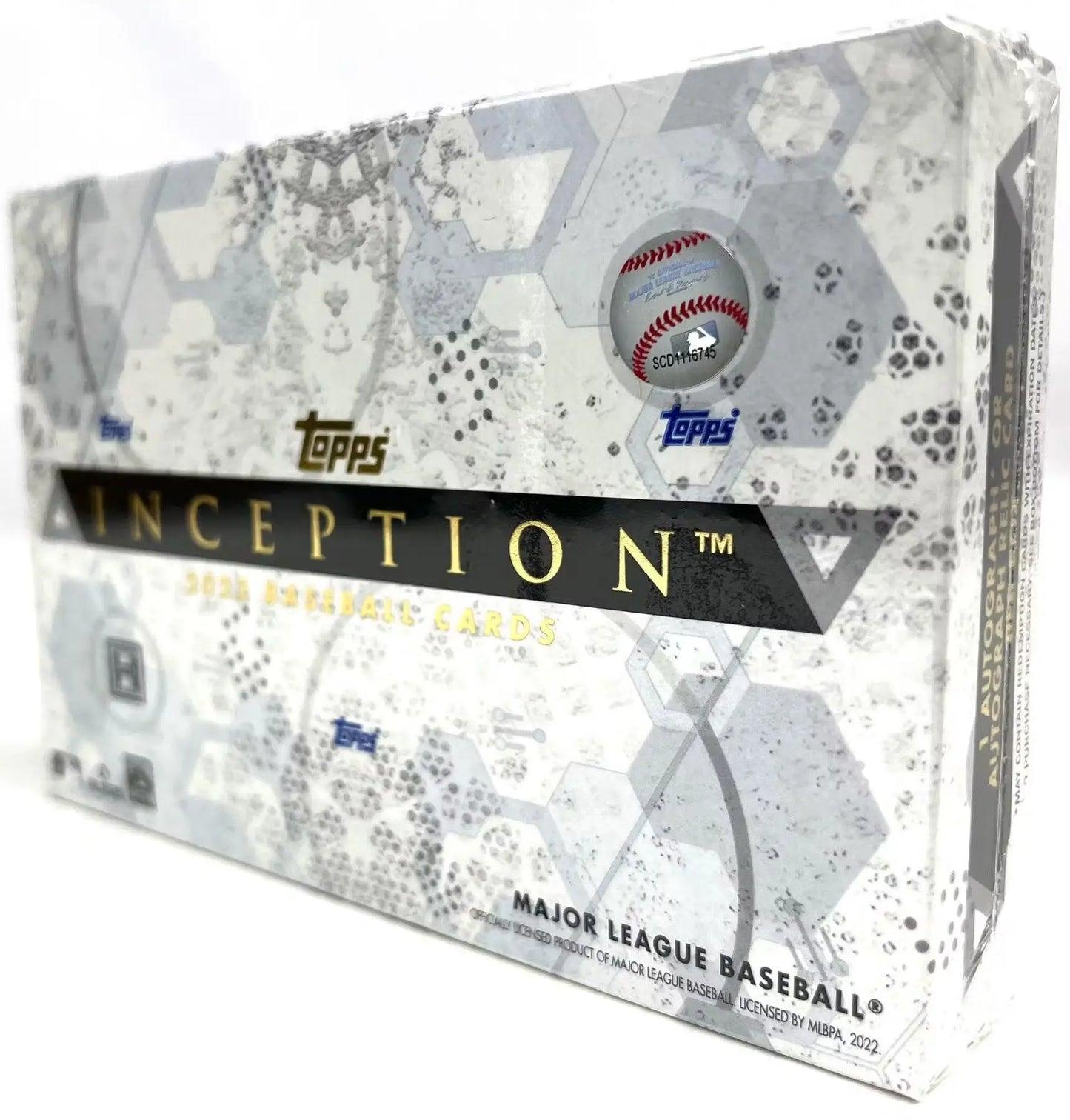 2022 Topps Inception Baseball Hobby Box with MLB branding and sequentially numbered autographs