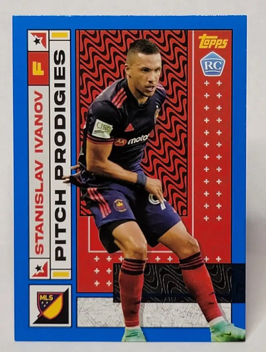 2022 Topps MLS Soccer Stanislav Ivanov rookie card blue pitch prodigies /99
