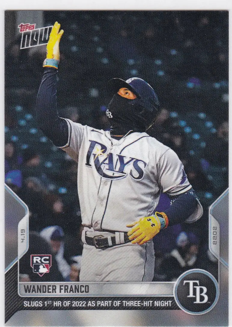 Wander Franco baseball card from 2022 TOPPS NOW featuring Tampa Bay Rays player