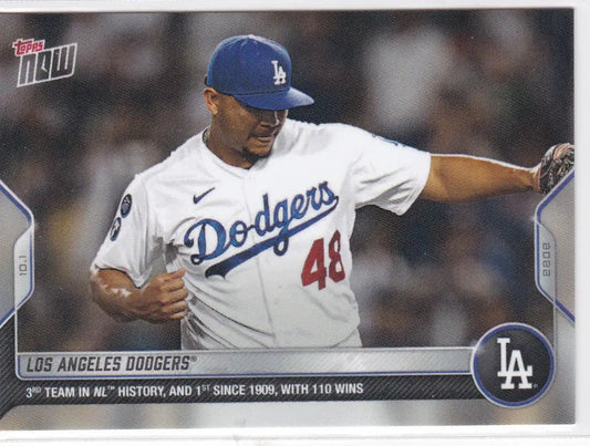 Baseball card featuring a Los Angeles Dodgers player from 2022 TOPPS NOW series