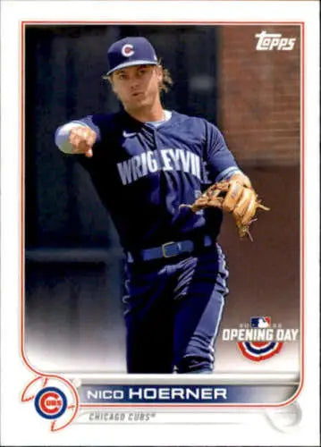 2022 Topps Opening Day #147 Nico Hoerner baseball card in original gloss finish