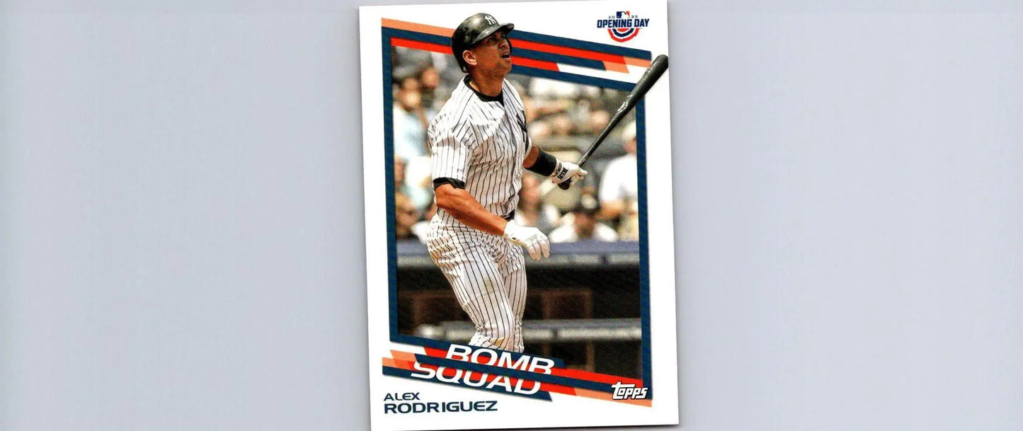 Alex Rodriguez baseball card from 2022 Topps Opening Day Bomb Squad collection