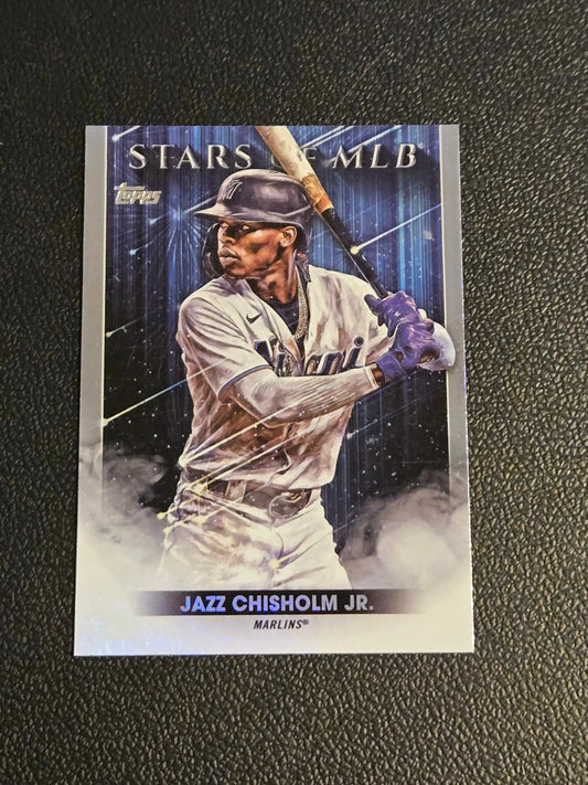 2022 Topps Jazz Chisholm Jr Stars of MLB baseball trading card Miami Marlins