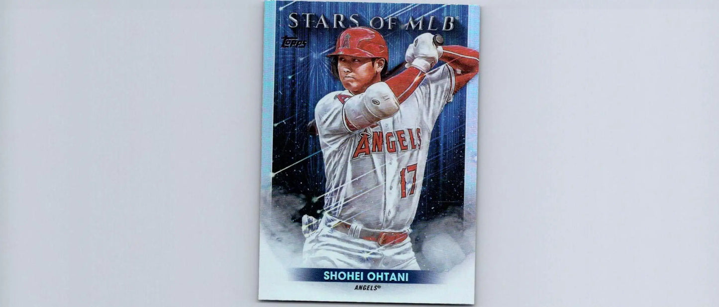 Shohei Ohtani baseball card from 2022 Topps #SMLBC-24 Shohei Ohtani Stars of MLB Chrome