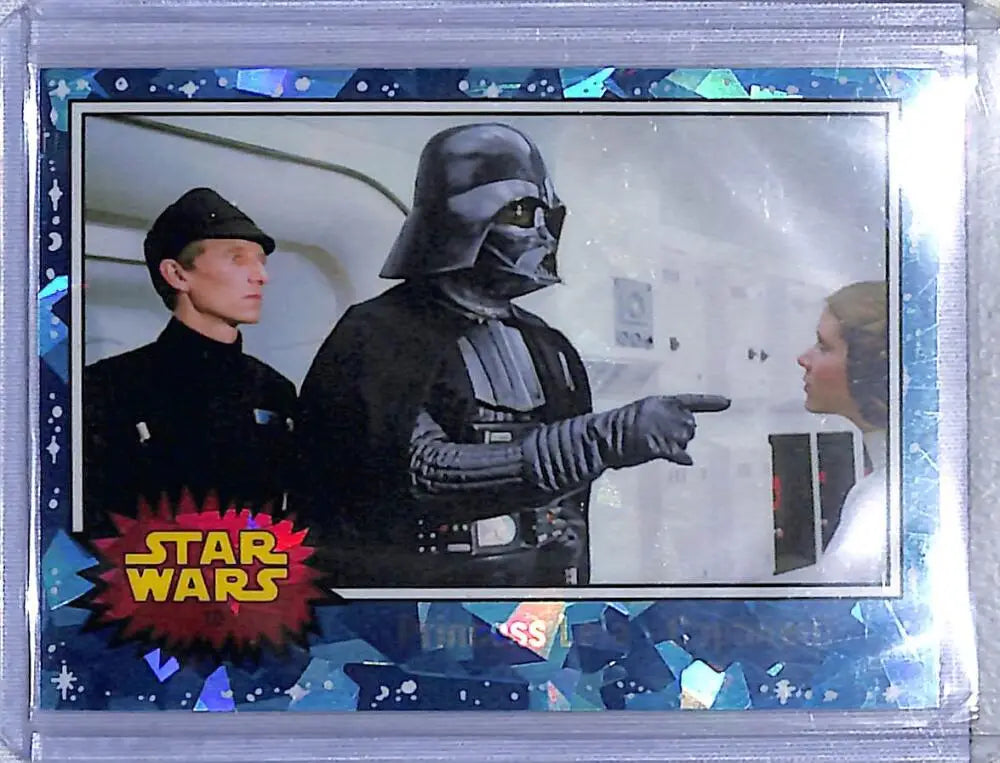 Star Wars trading card featuring Princess Leia from 2022 Topps Star Wars Sapphire collection