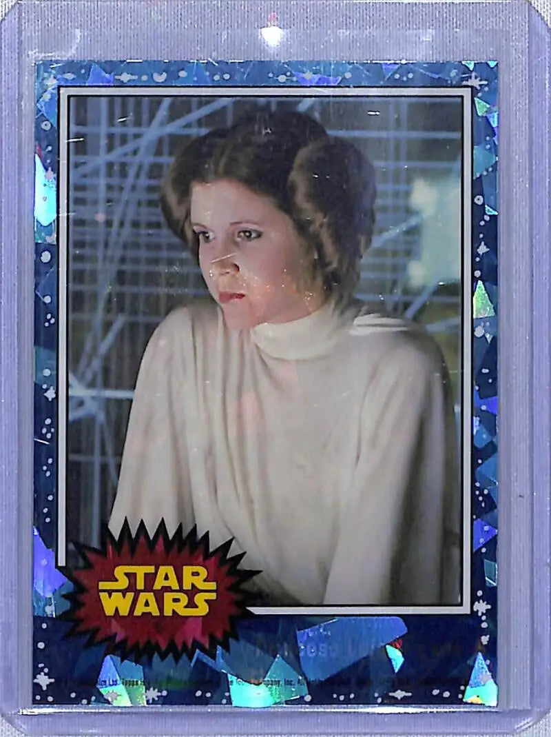 Star Wars Princess Leia Organa trading card from 2022 Topps Star Wars Sapphire series