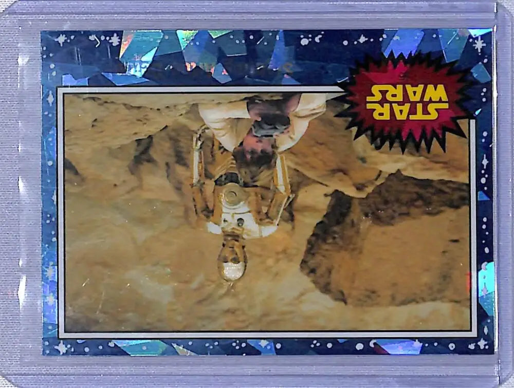 Upside-down Star Wars trading card from 2022 Topps Star Wars Sapphire series featuring Artoo-Detoo