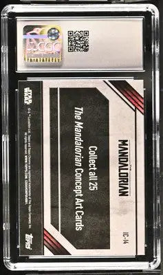 A graded Star Wars The Mandalorian Beskar Edition Koska Reeves concept art card CGC 9.5