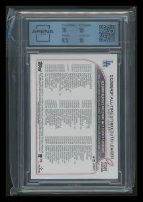 Graded Topps Update Clayton Kershaw baseball card from 2022 Topps Update series