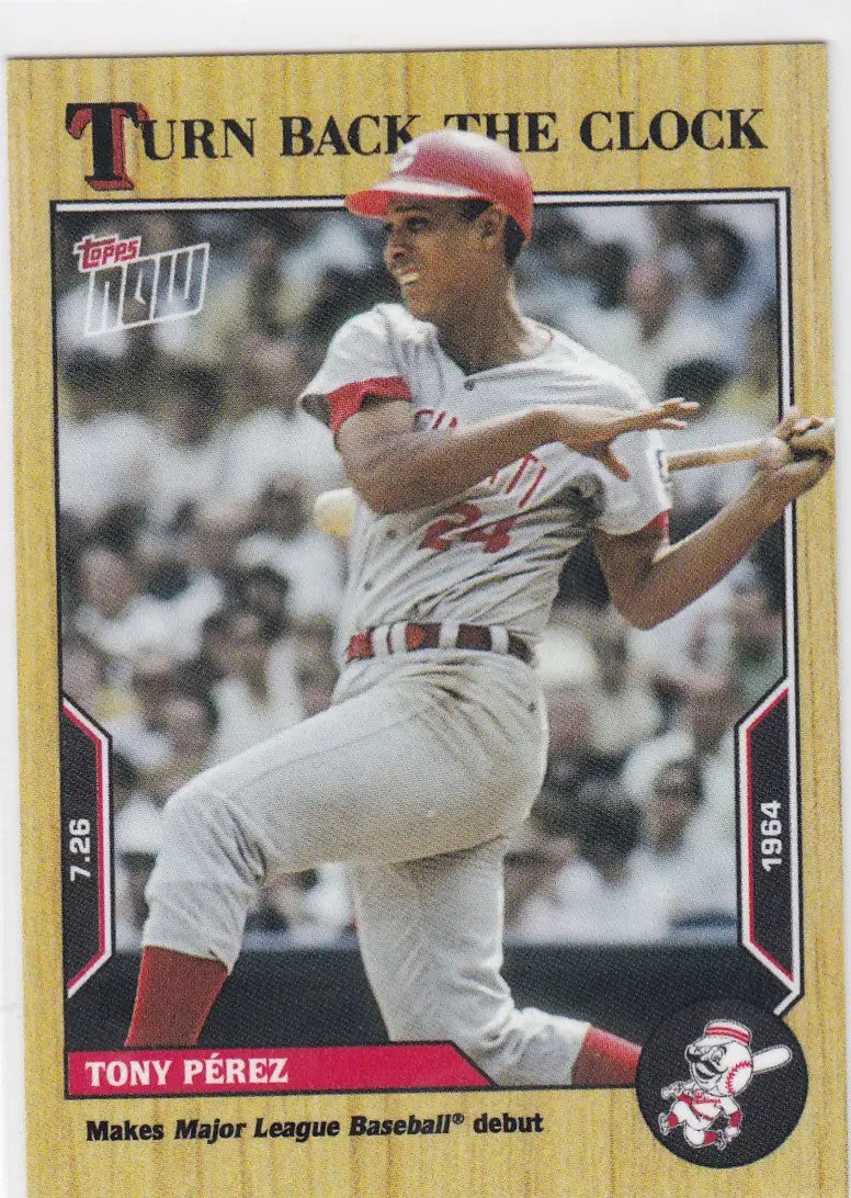 Baseball trading card featuring Tony Perez Cincinnati Reds from 2022 Turn Back The Clock series