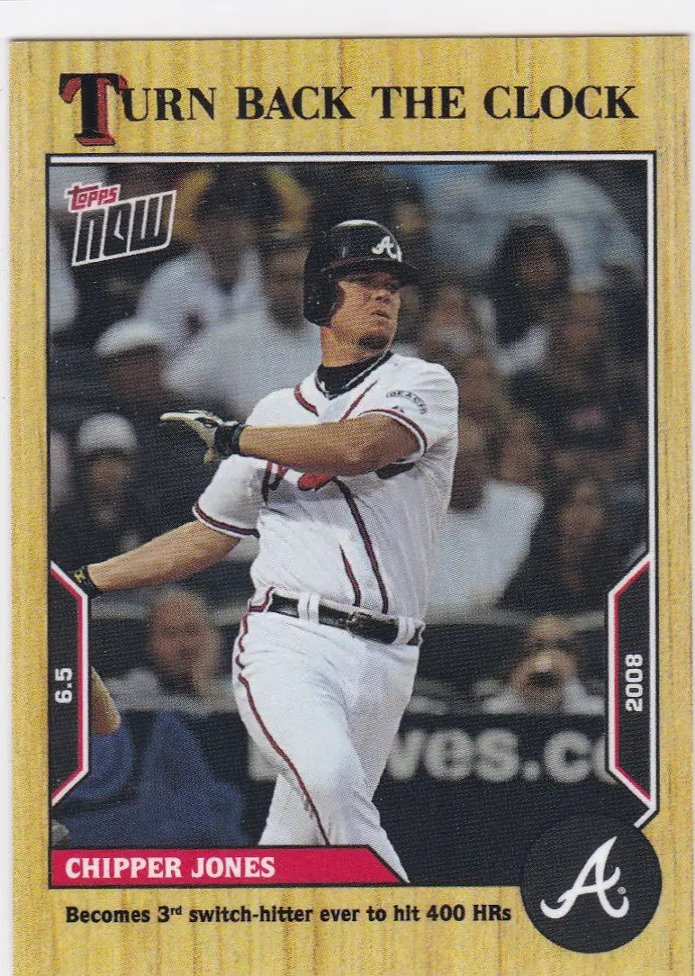 Baseball card featuring Chipper Jones- Atlanta Braves from 2022 Turn Back The Clock series