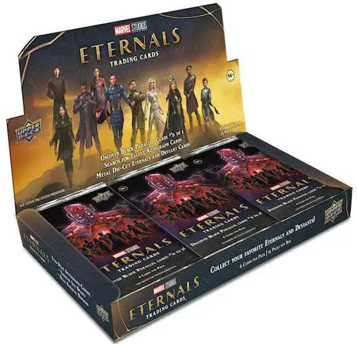 Marvel Eternals trading card box from 2022 Upper Deck Marvel Eternals Hobby Box
