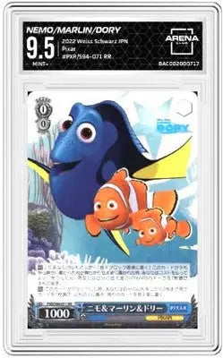 Graded Finding Nemo trading card from Weiss Schwarz Pixar Nemo collection