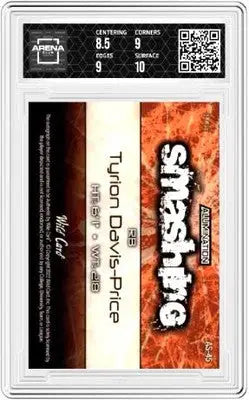 Graded Tyrion Davis-Price football card from 2022 Wild Card Alumination series