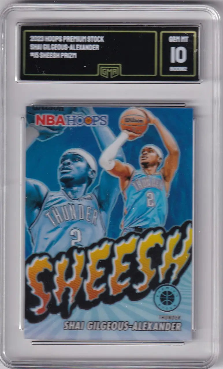2023 Hoops Premium Stock GMA 10 Shai Gilgeous-Alexander basketball card Thunder team