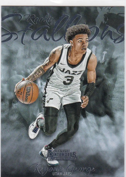 Basketball trading card featuring Keyonte George rookie Stallions Utah Jazz uniform