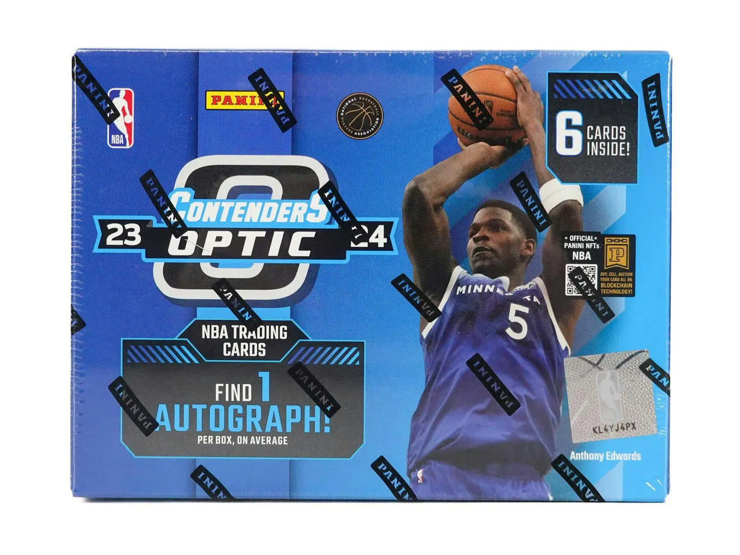 2023 24 Panini Contenders Optic Basketball Hobby Box with season ticket and cracked ice design