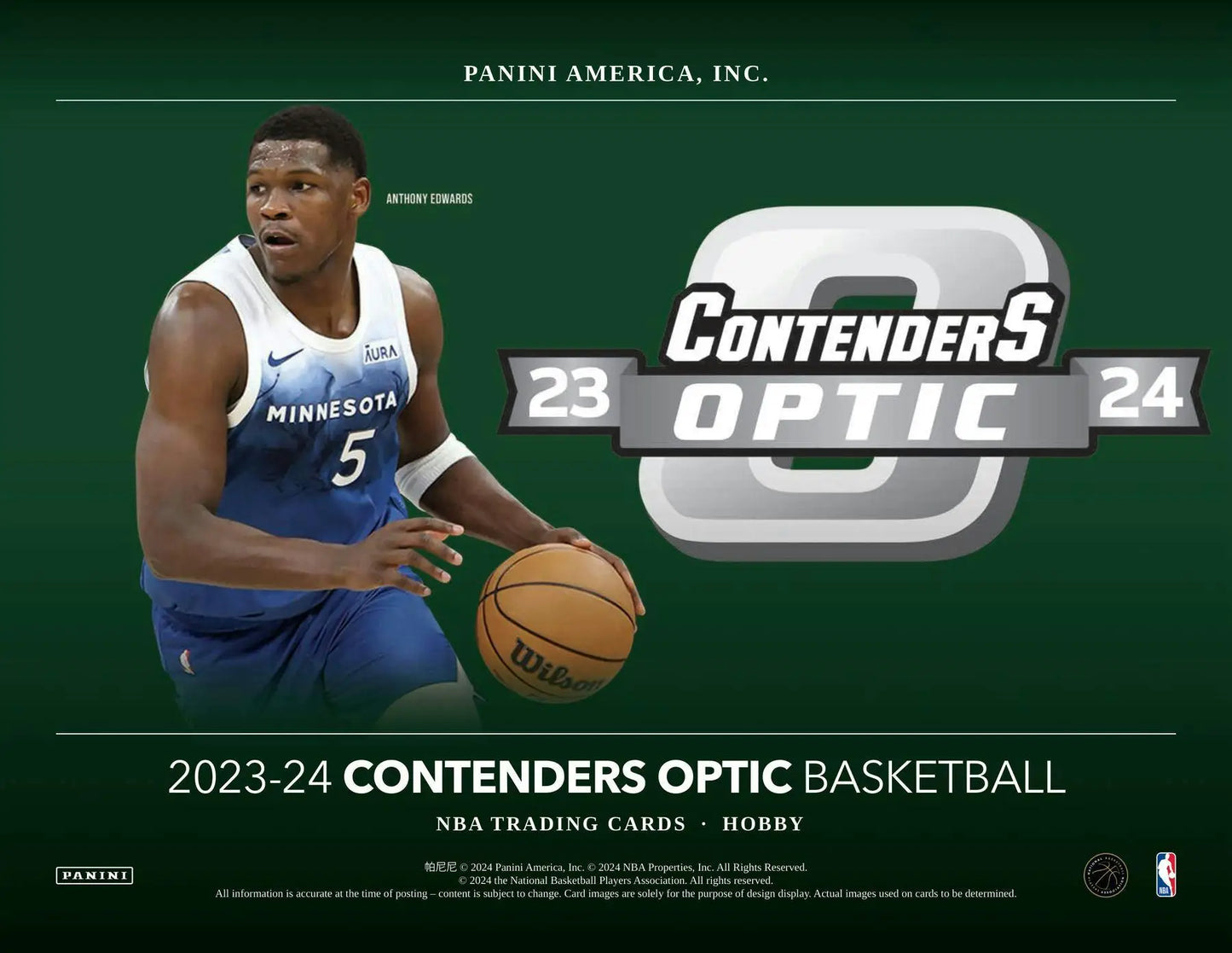Basketball trading card from 2023-24 Panini Contenders Optic Cracked Ice Hobby Box