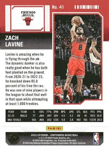 2023-24 Panini Contenders Season Ticket Retail #41 Zach LaVine NM-MT Bu ID:74211 - Trading Cards