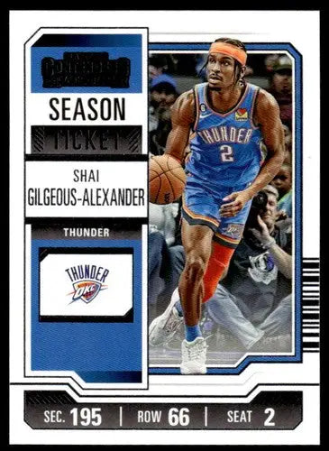 Basketball ticket for Shai Gilgeous-Alexander from Panini Contenders Season Ticket collection