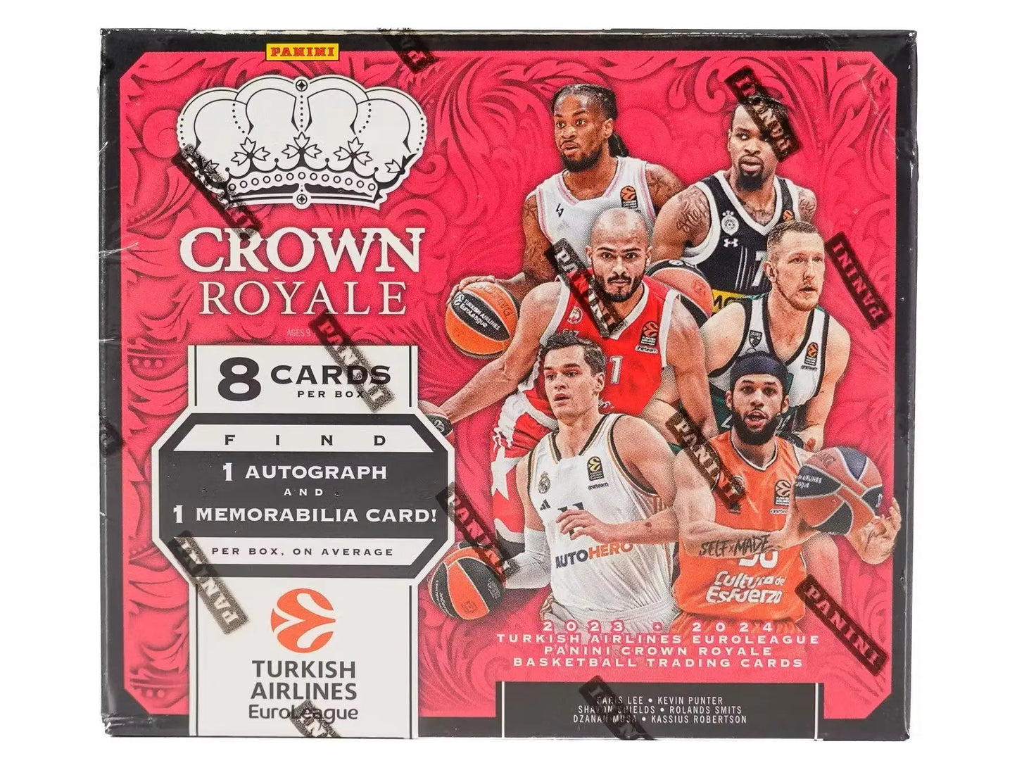 Crown Royale basketball trading card box from Panini Crown Royale for 2023/24 EuroLeague