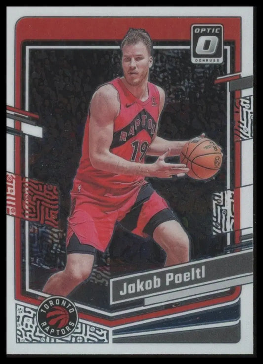 2023-24 Panini Donruss Optic Jakob Poeltl #94 Toronto Raptors Basketball Card