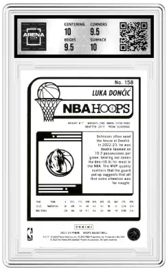 Panini NBA Hoops Luka Dončić graded basketball trading card from 2023-24 NBA Hoops series