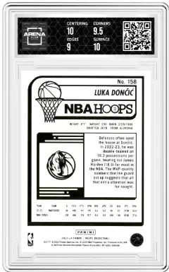 Graded Luka Dončić basketball card from Panini NBA Hoops Winter series in Hoop Winter Luka set