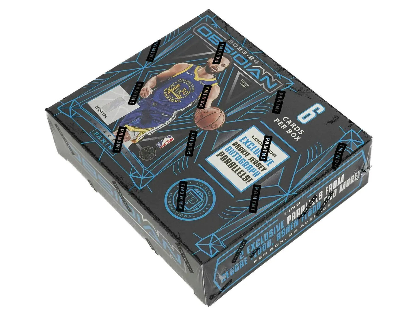 Obsidian basketball card box with rookie jersey autographs from 2023-24 Panini Obsidian International Hobby