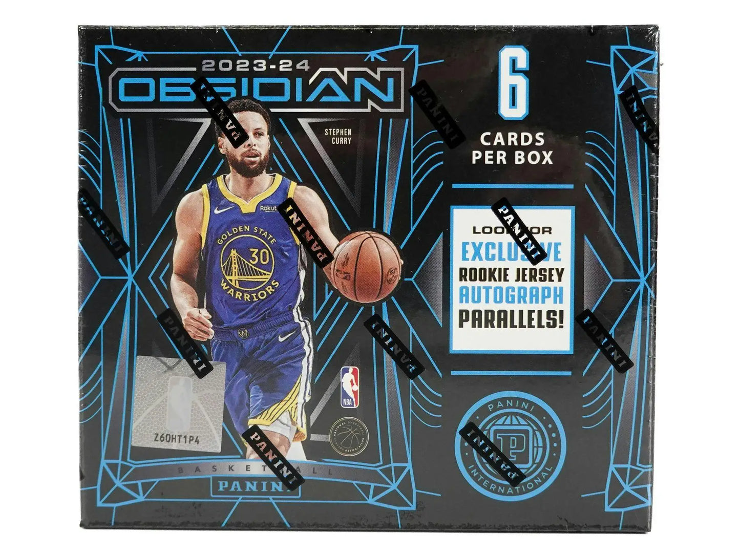 Basketball trading card from 2023-24 Panini Obsidian Basketball International Hobby Box featuring rookie jersey autographs