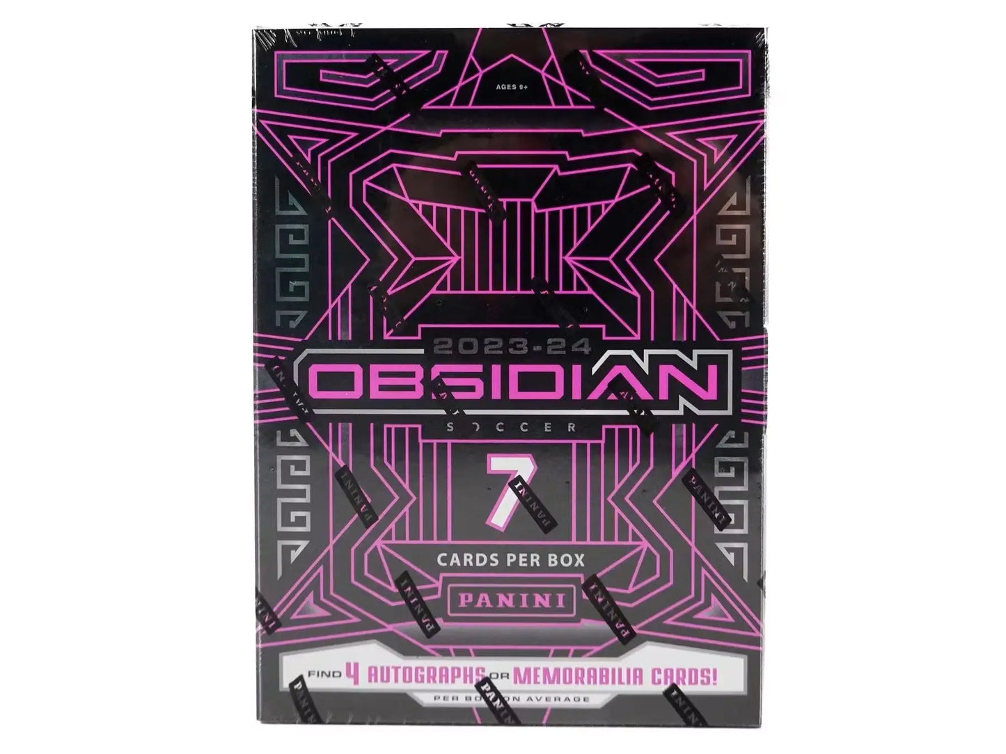 2023-24 Panini Obsidian Soccer Hobby Box featuring soccer trading cards