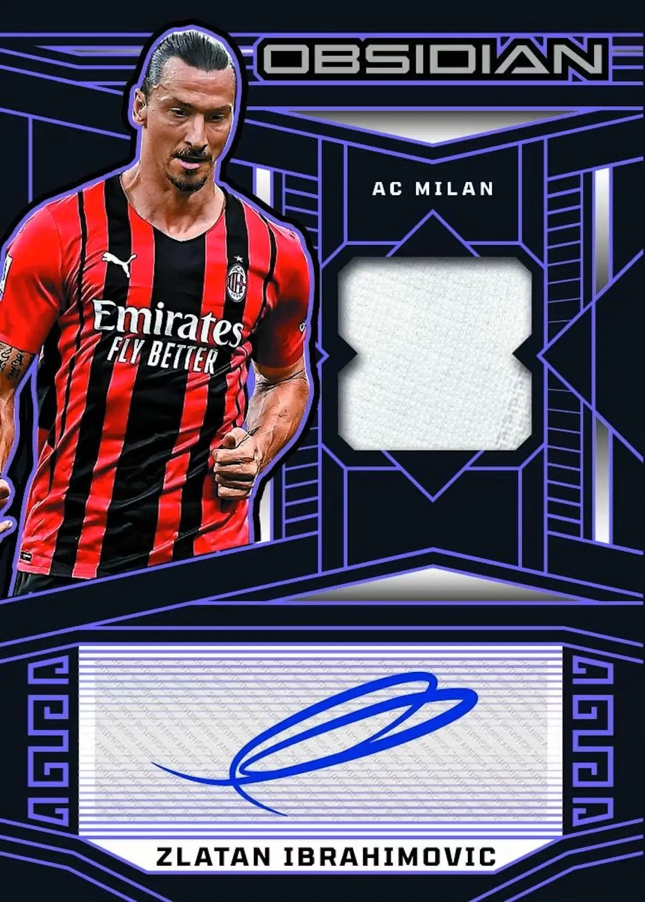 Zlatan Ibrahimovic Obsidian Soccer trading card in 2023-24 Panini Obsidian Soccer Hobby Box