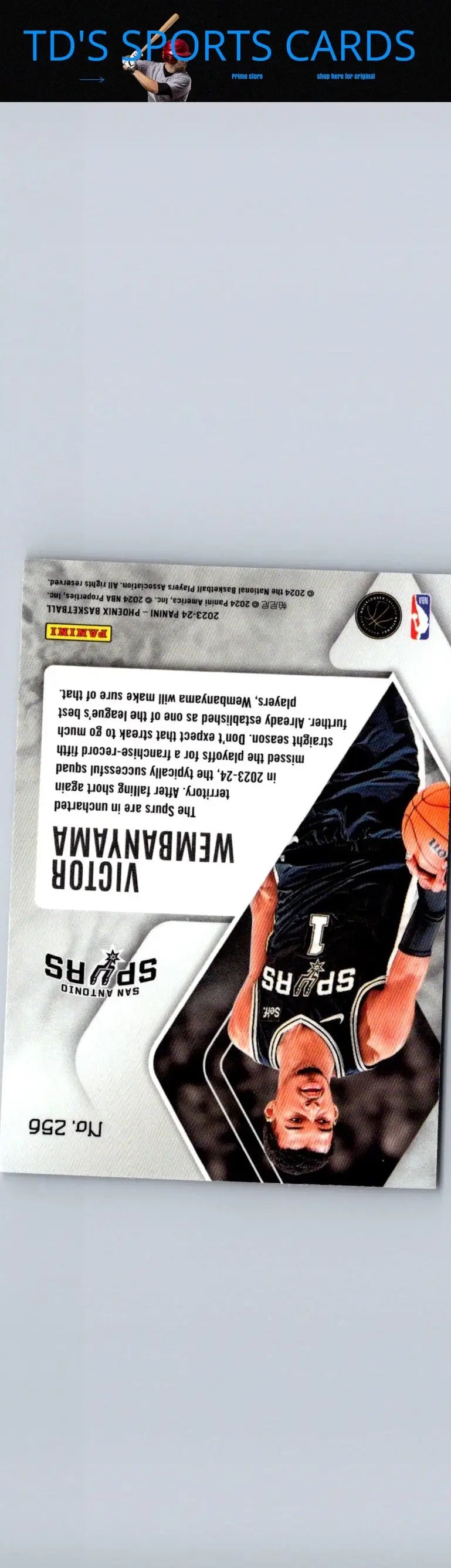 Victor Wembanyama basketball card from 2023-24 Panini Phoenix series