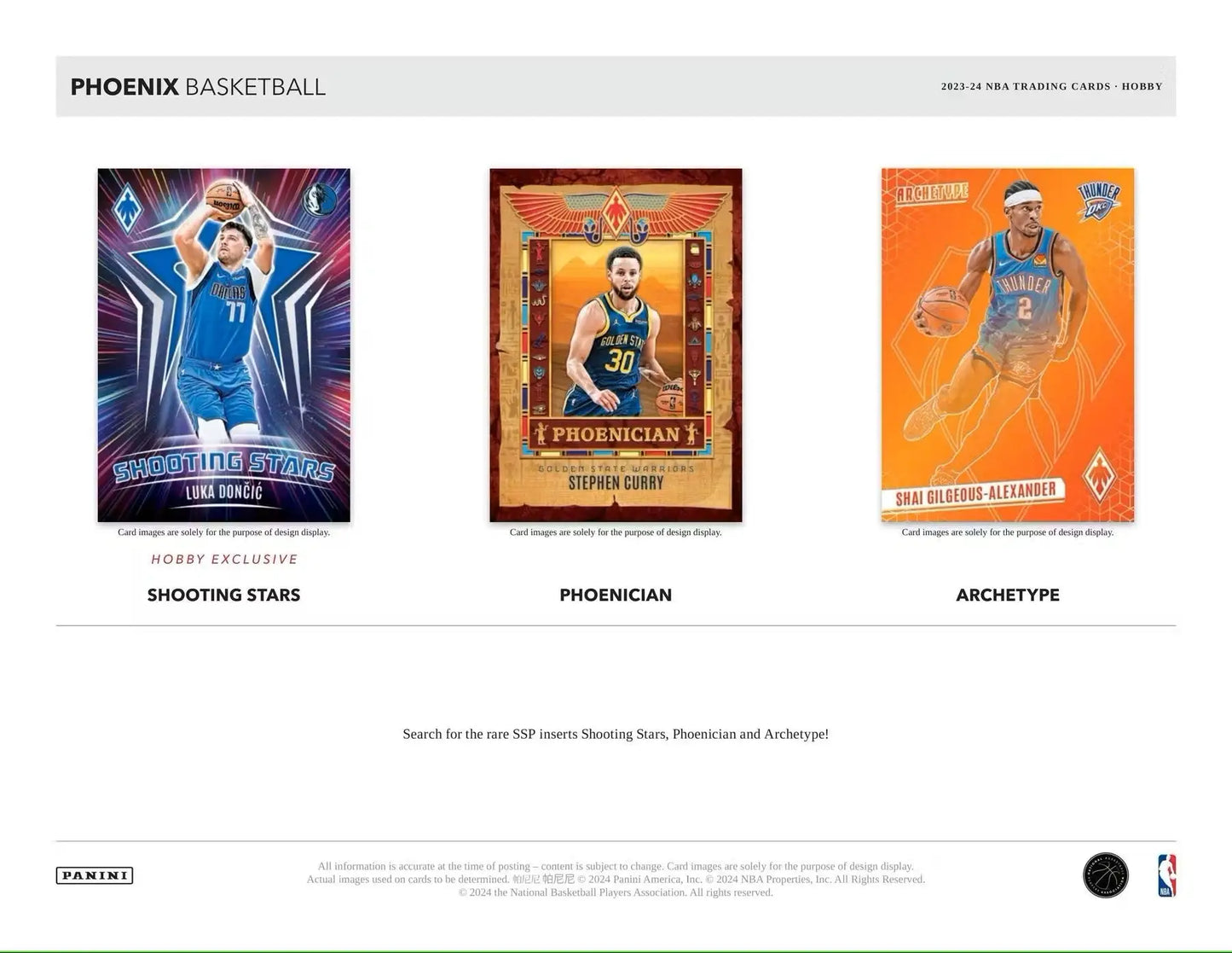 Phoenix basketball trading cards from 2023-24 Panini Phoenix Basketball Hobby Box
