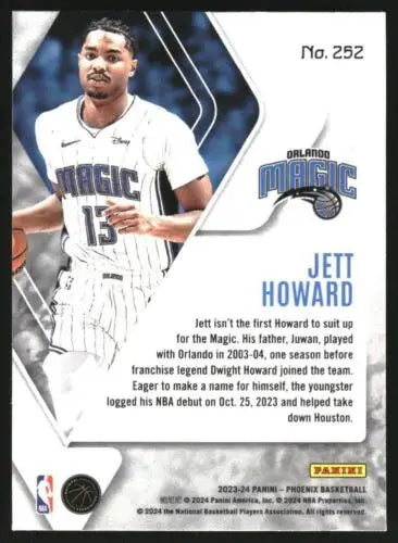 Jett Howard basketball card from 2023-24 Panini Phoenix Phoenix Blue Ice collection