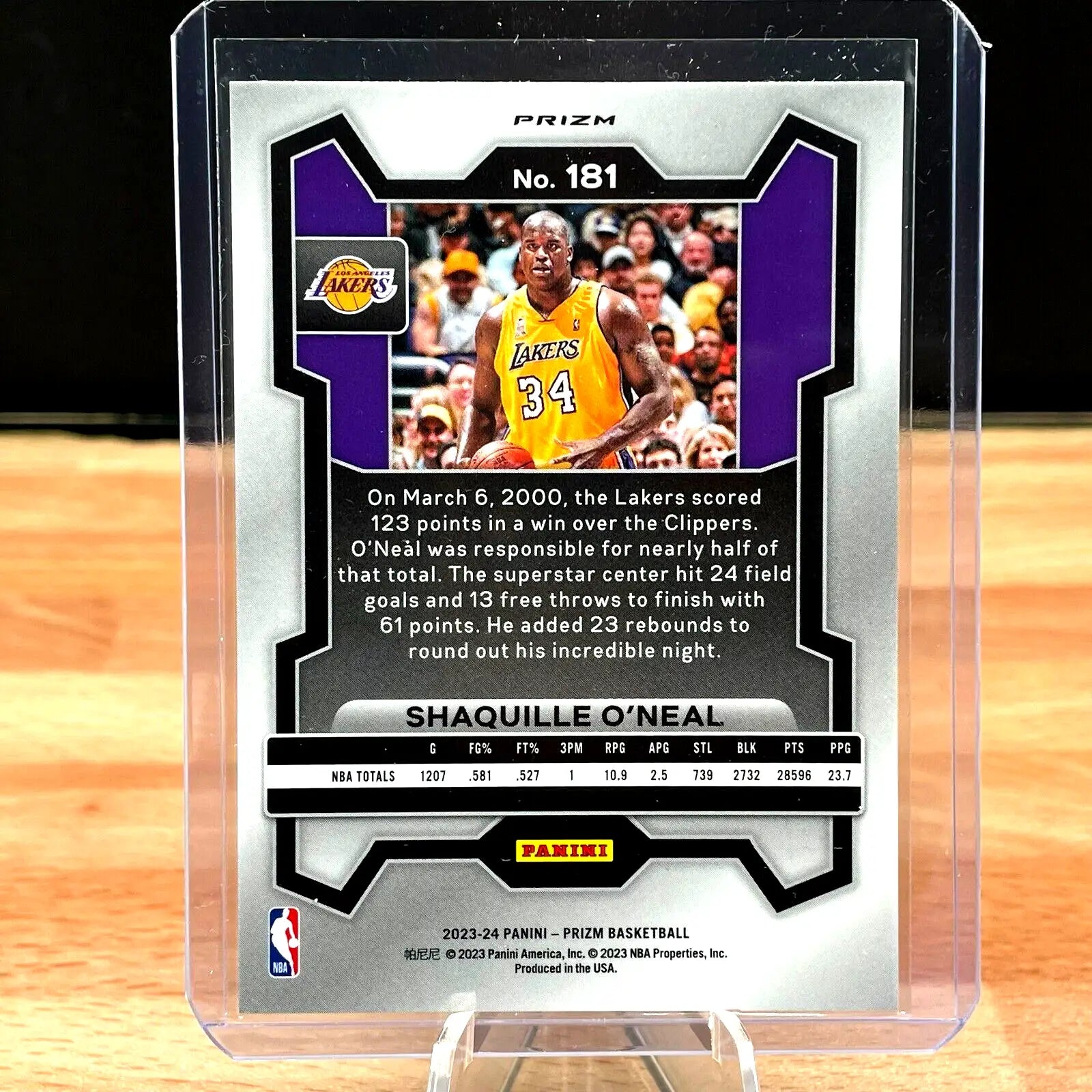 Shaquille O’Neal 2023-24 Panini Prizm Basketball Green Card #181 for collectors