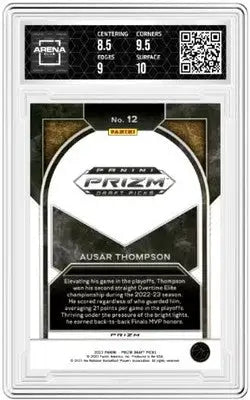 Graded Ausar Thompson basketball card 2023-24 Panini Prizm DP Brilliance Hyper Arena Club