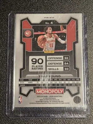 Trae Young Panini Prizm Monopoly basketball card 2023-24 Purple edition