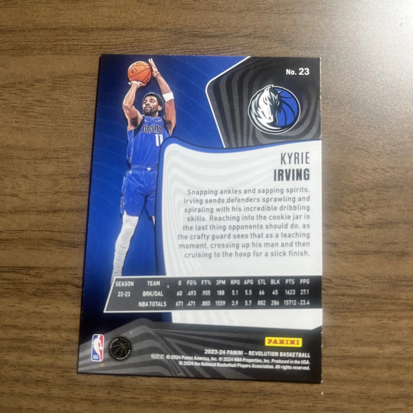 Kyrie Irving basketball card from 2023-24 Panini Revolution Basketball collection