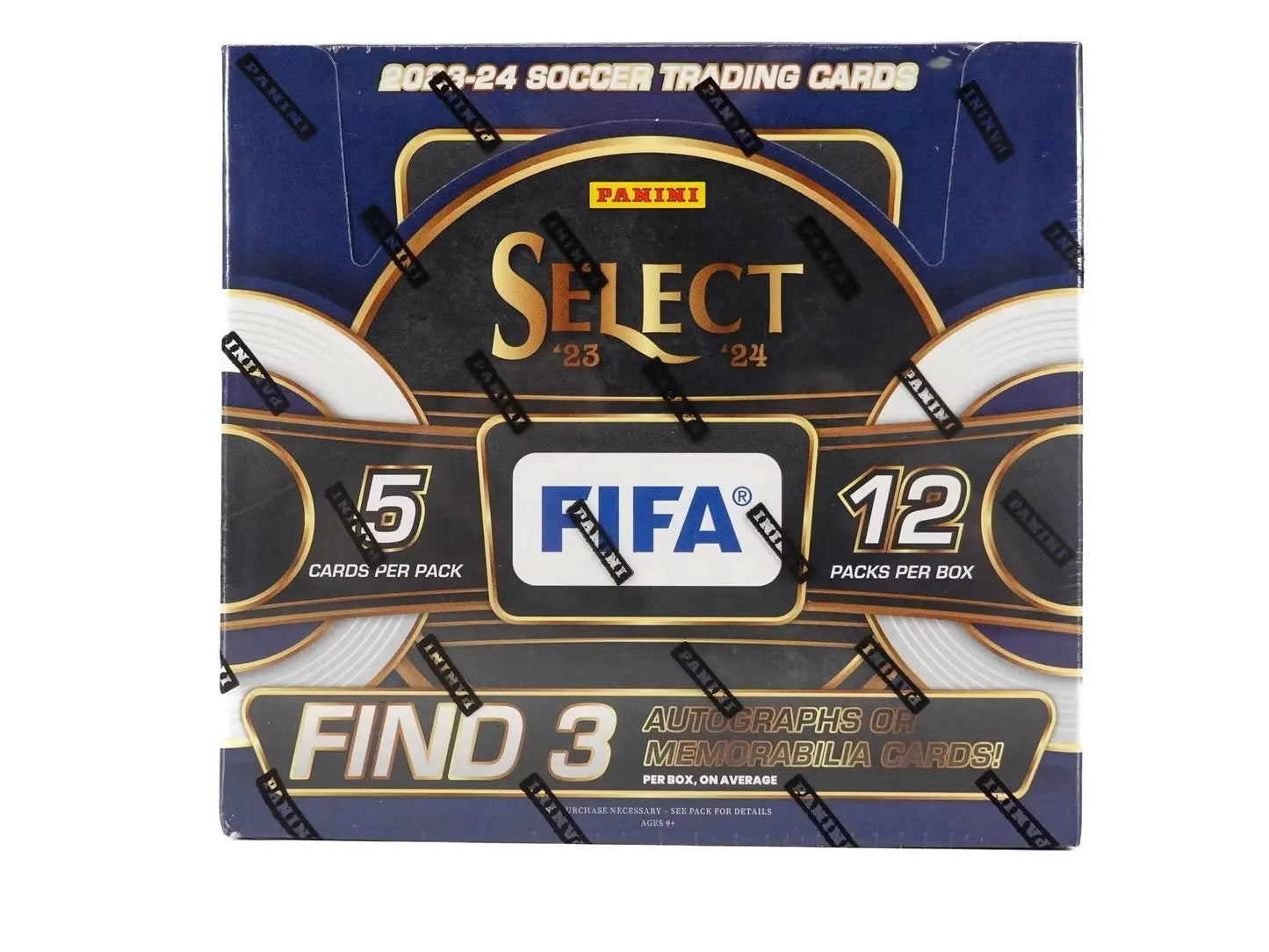 Box of 2023-24 Panini Select FIFA Soccer Hobby Box with trading cards